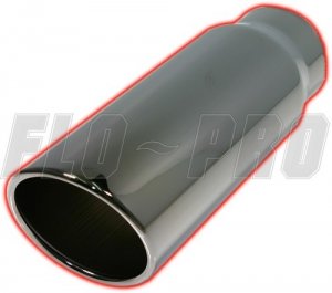Flo Pro 405018RAC 4\" Inlet - 5\" Outlet Stainless Steel Rolled Angle Exhaust Tip