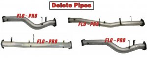 Flo Pro 48133 2007.5-2010 GM Duramax 6.6L LMM 4\" DPF Delete Crew Cab/Long Bed w/Bungs Stainless