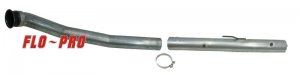 Flo Pro SS835NB 2007-2012 Dodge Cummins 6.7L 4\" DPF/CAT Delete Pipe No Bungs Stainless Steel